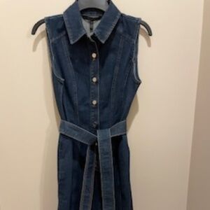 WHBM Sleeveless Denim Dress - Size 8 - NWT